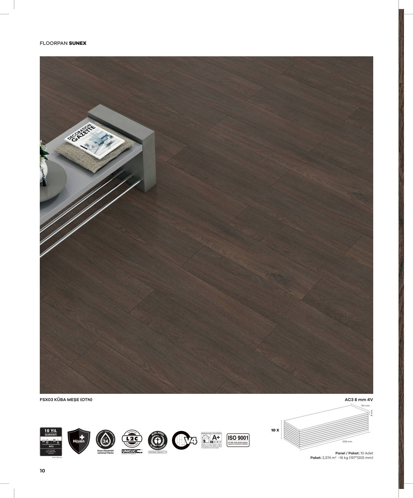 Floorpan Sunex katalog sayfa 10