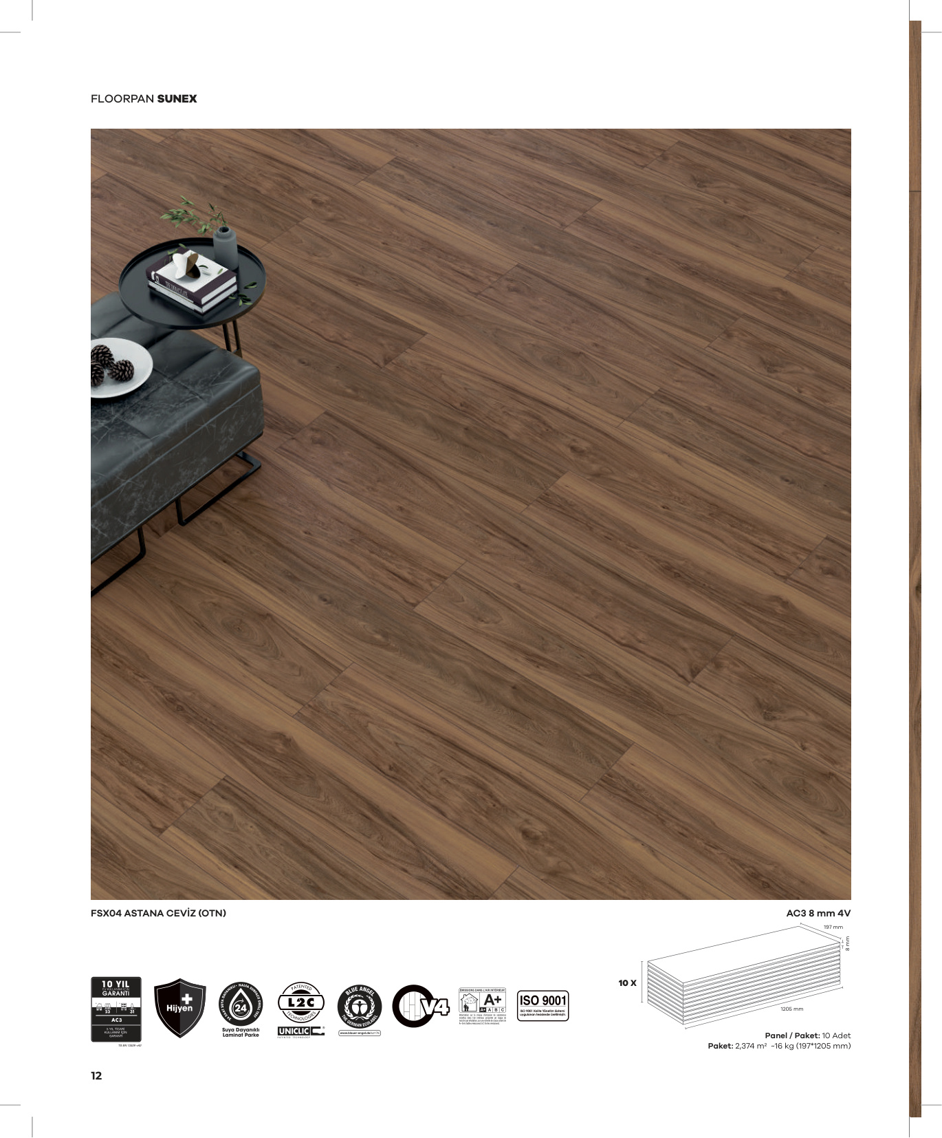 Floorpan Sunex katalog sayfa 12